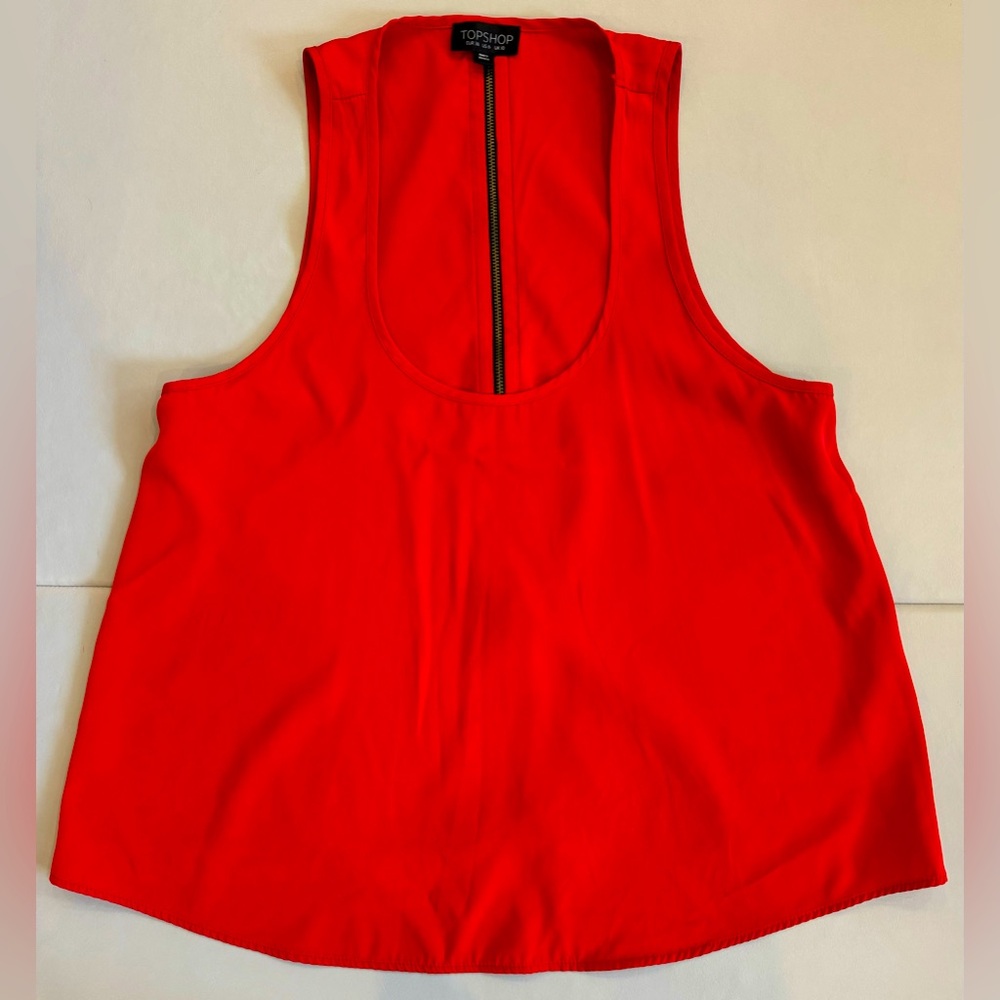Topshop Zippered Tank (Size 6) - Picture 1 of 8